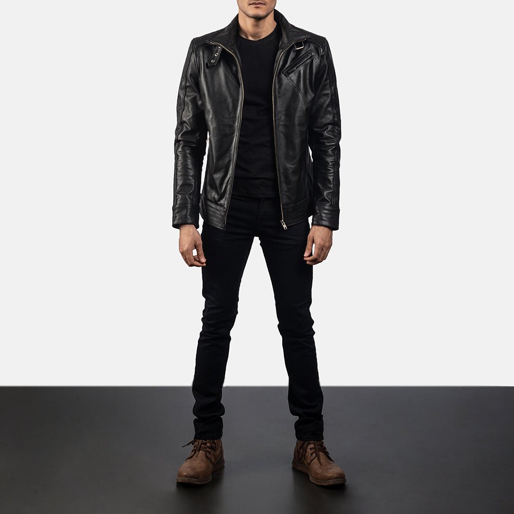Legacy Black Leather Biker Jacket - Vox Leather
