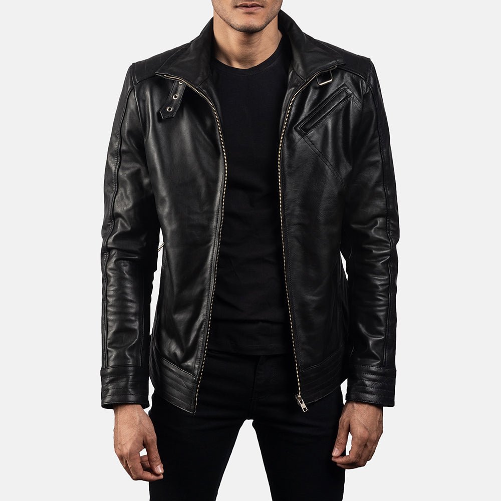 Legacy Black Leather Biker Jacket - Vox Leather