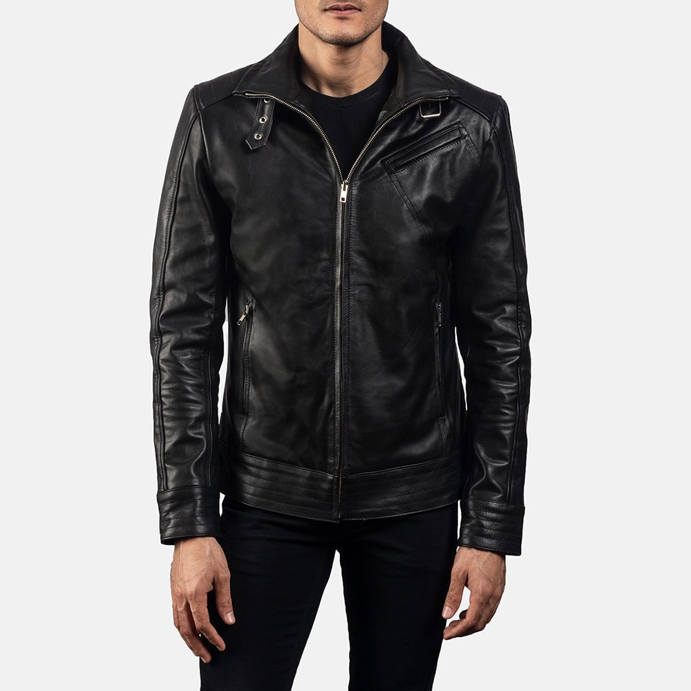 Legacy Black Leather Biker Jacket - Vox Leather