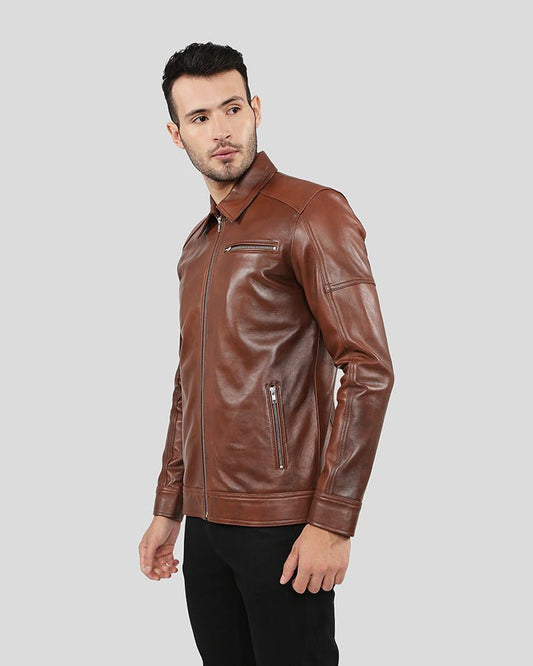 Leroy Brown Racer Leather Jacket - Vox Leather