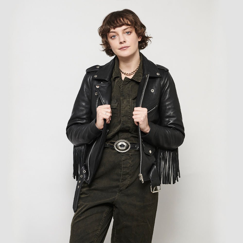 Lesley - Women's Motorcycle Leather Jacket - BHBR - Rare Leather