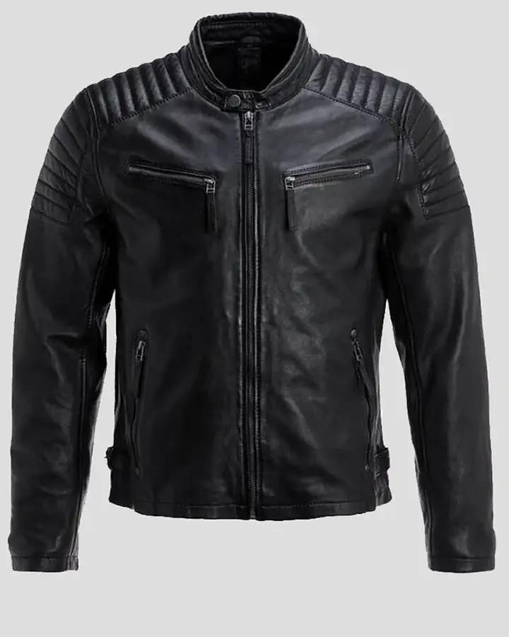 Lester Black Racer Leather Jacket - Vox Leather