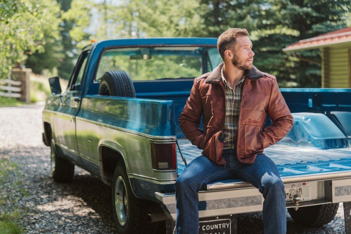 Limited Maverick Leather Bomber Jacket | Buffalo Grain Brown - Vox Leather
