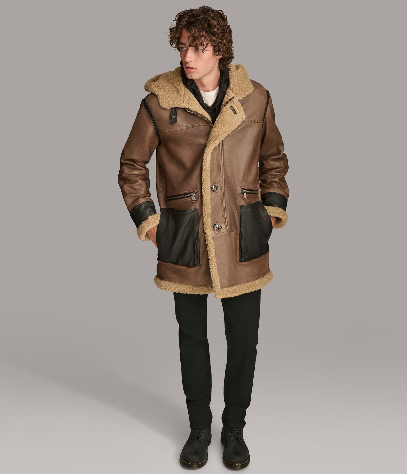 Logan Faux Shearling Coat - Rare Leather