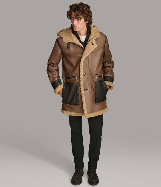 Logan Faux Shearling Coat - Vox Leather