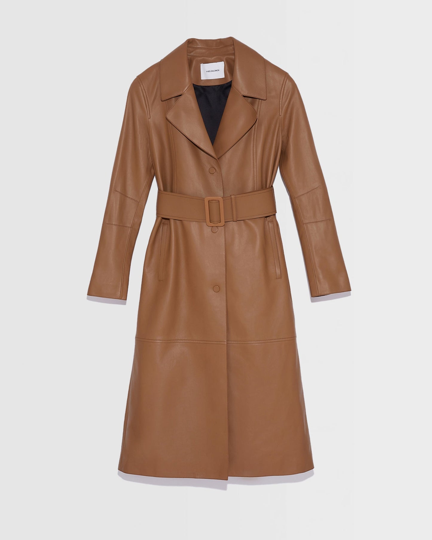 Long Lamb Leather Trench Coat - Rare Leather