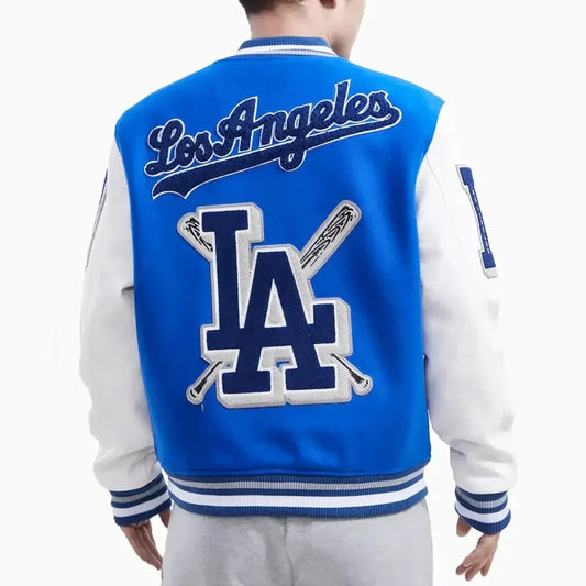 Los Angeles Dodgers MLB Mashup Varsity Jacket - Rare Leather