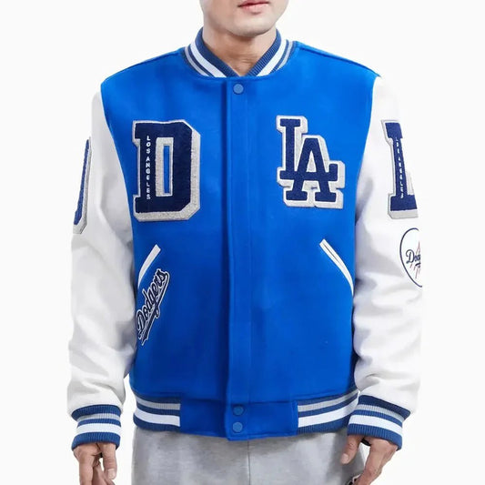 Los Angeles Dodgers MLB Mashup Varsity Jacket - Vox Leather