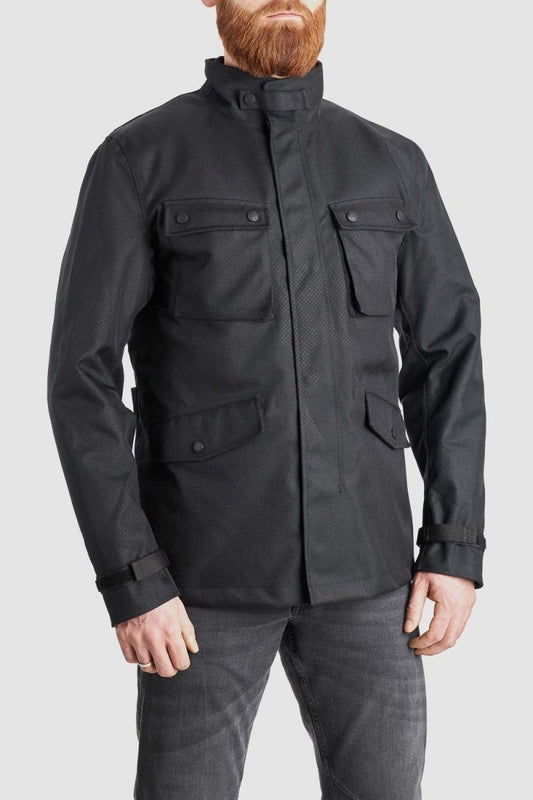 M65 WP JACKET BLACK - Slim-Fit Waterproof Motorcycle Jacket - Vox Leather