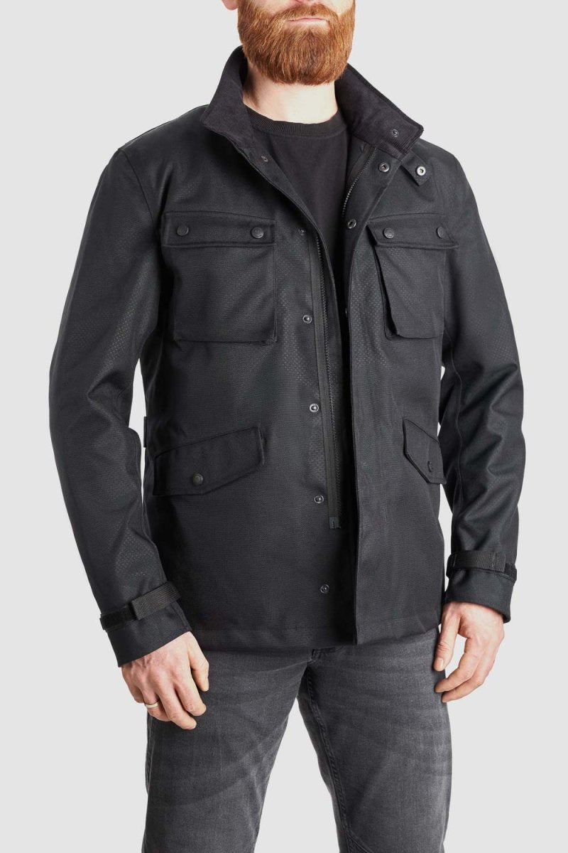 M65 WP JACKET BLACK - Slim-Fit Waterproof Motorcycle Jacket - Vox Leather