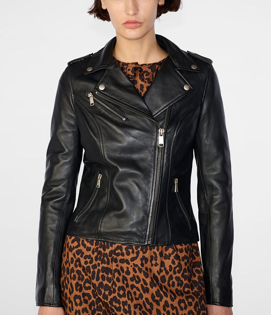 Madeline Asymmetrical Leather Jacket - Rare Leather