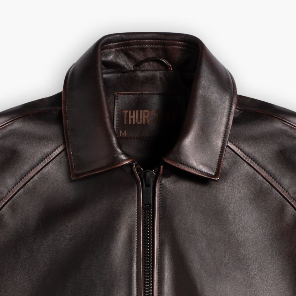 Major League Jacket | Black Coffee - Rare Leather