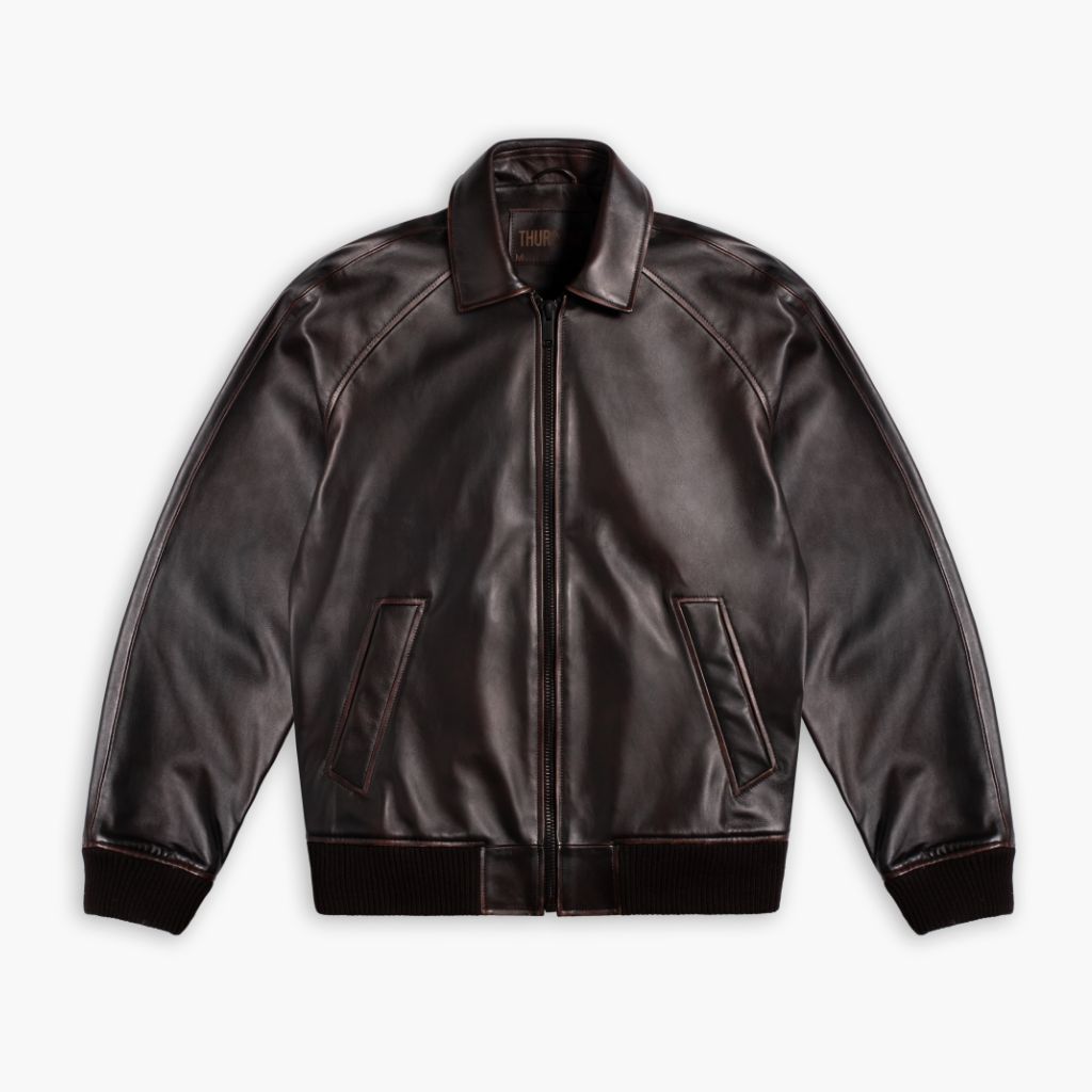 Major League Jacket | Black Coffee - Rare Leather