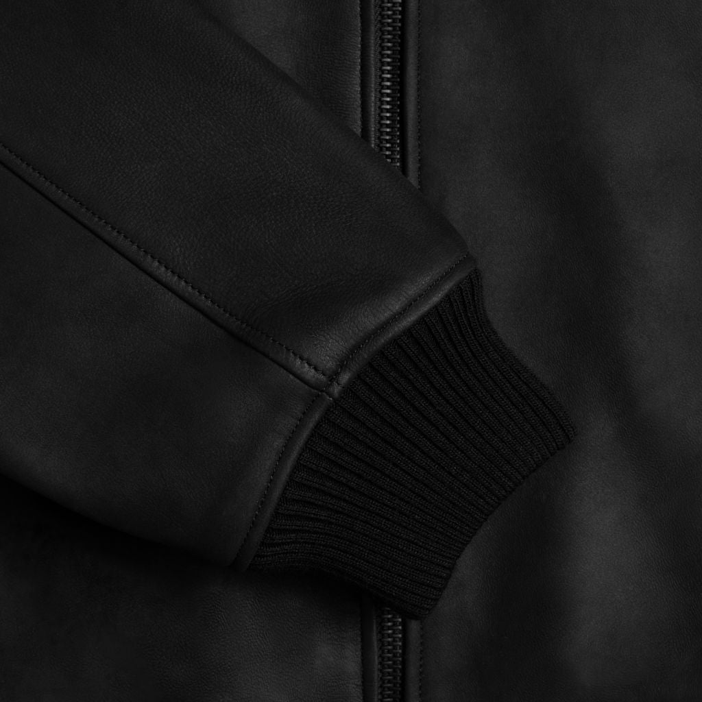 Major League Jacket | Black Matte - Rare Leather