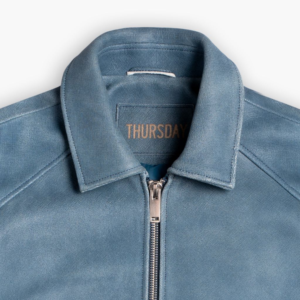 Major League Jacket | Blue Textured - Rare Leather