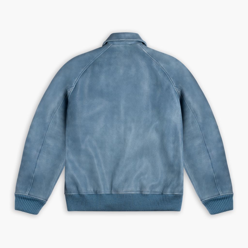 Major League Jacket | Blue Textured - Rare Leather