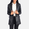 Marilyn Black Leather Blazer - Rare Leather