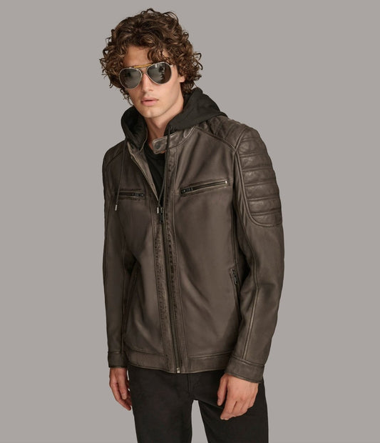 Mark Hooded Scuba Jacket - Vox Leather