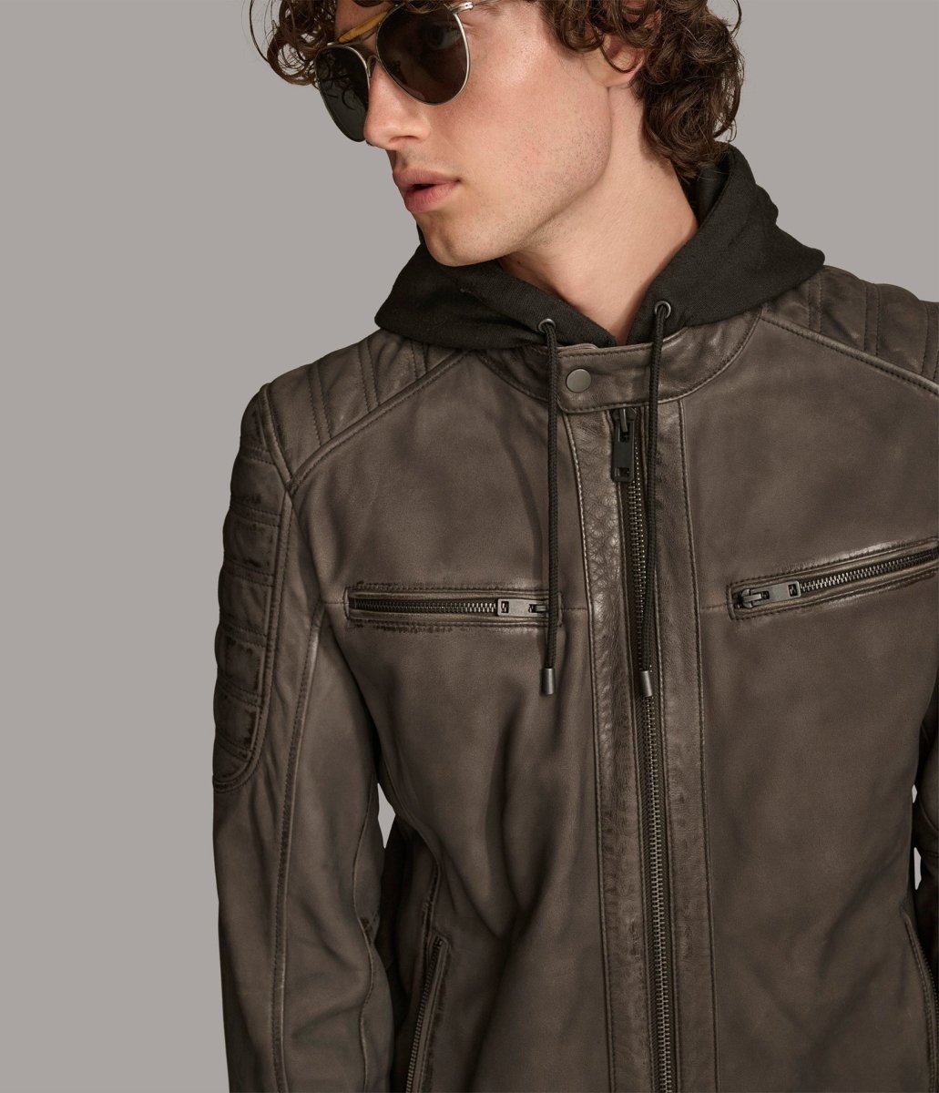 Mark Hooded Scuba Jacket - Vox Leather