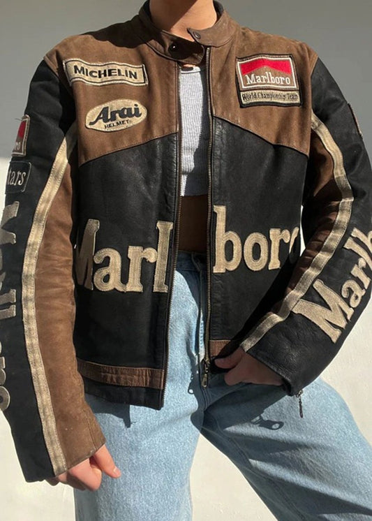 Marlboro Cafe Racer Leather Jacket for Men - Vox Leather