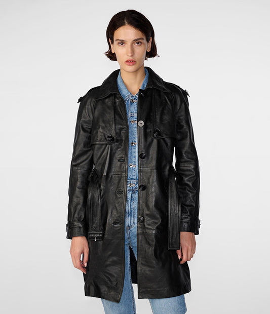 Mary Long Single Breasted Trench - Rare Leather