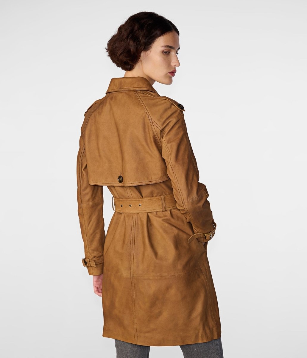 Mary Long Single Breasted Trench - Vox Leather