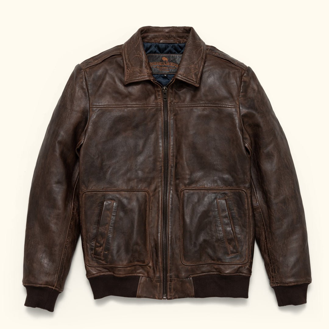 Maverick Leather Bomber Jacket - Vox Leather
