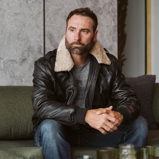 Maverick Leather Bomber Jacket - Vox Leather