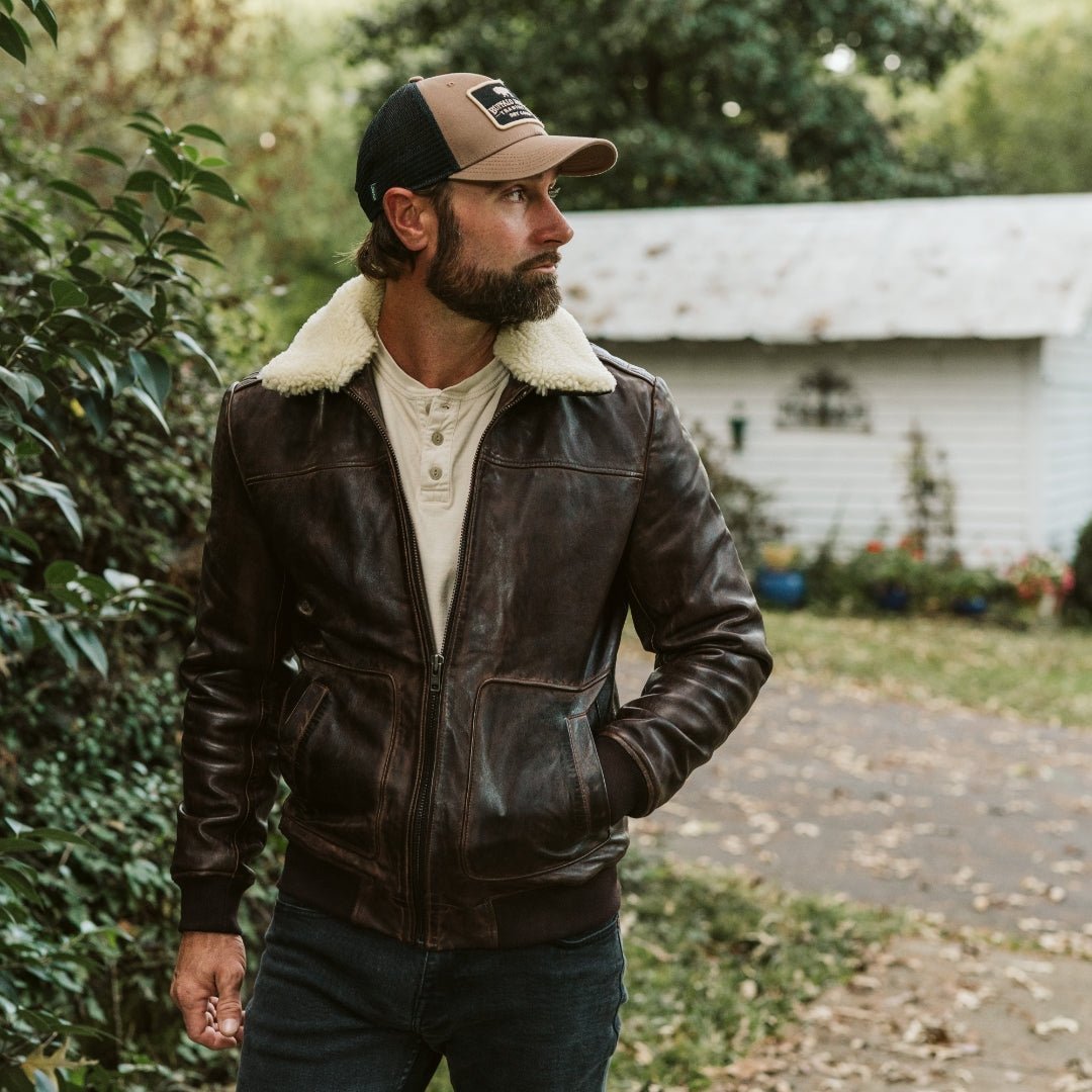 Maverick Leather Bomber Jacket - Vox Leather