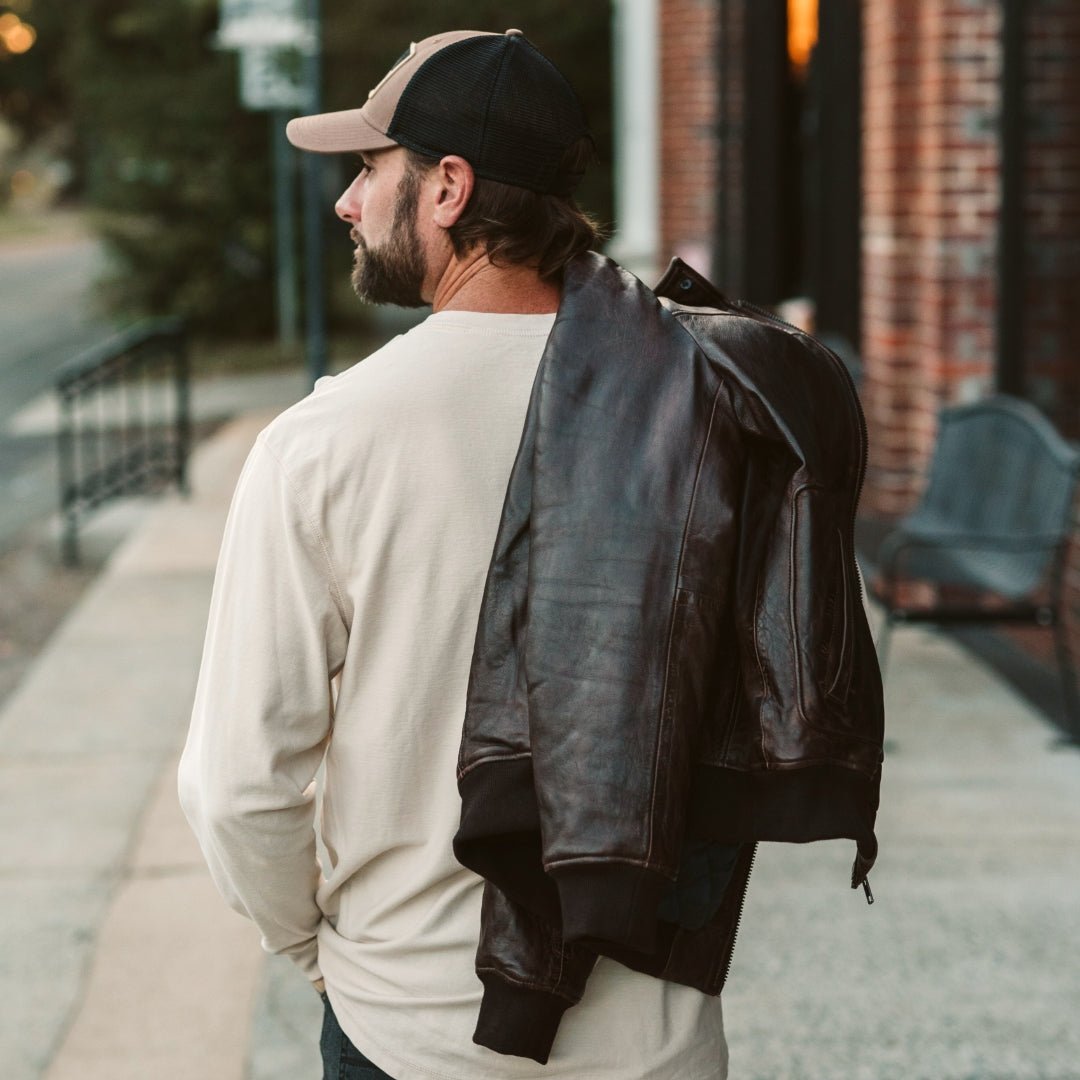 Maverick Leather Bomber Jacket - Vox Leather