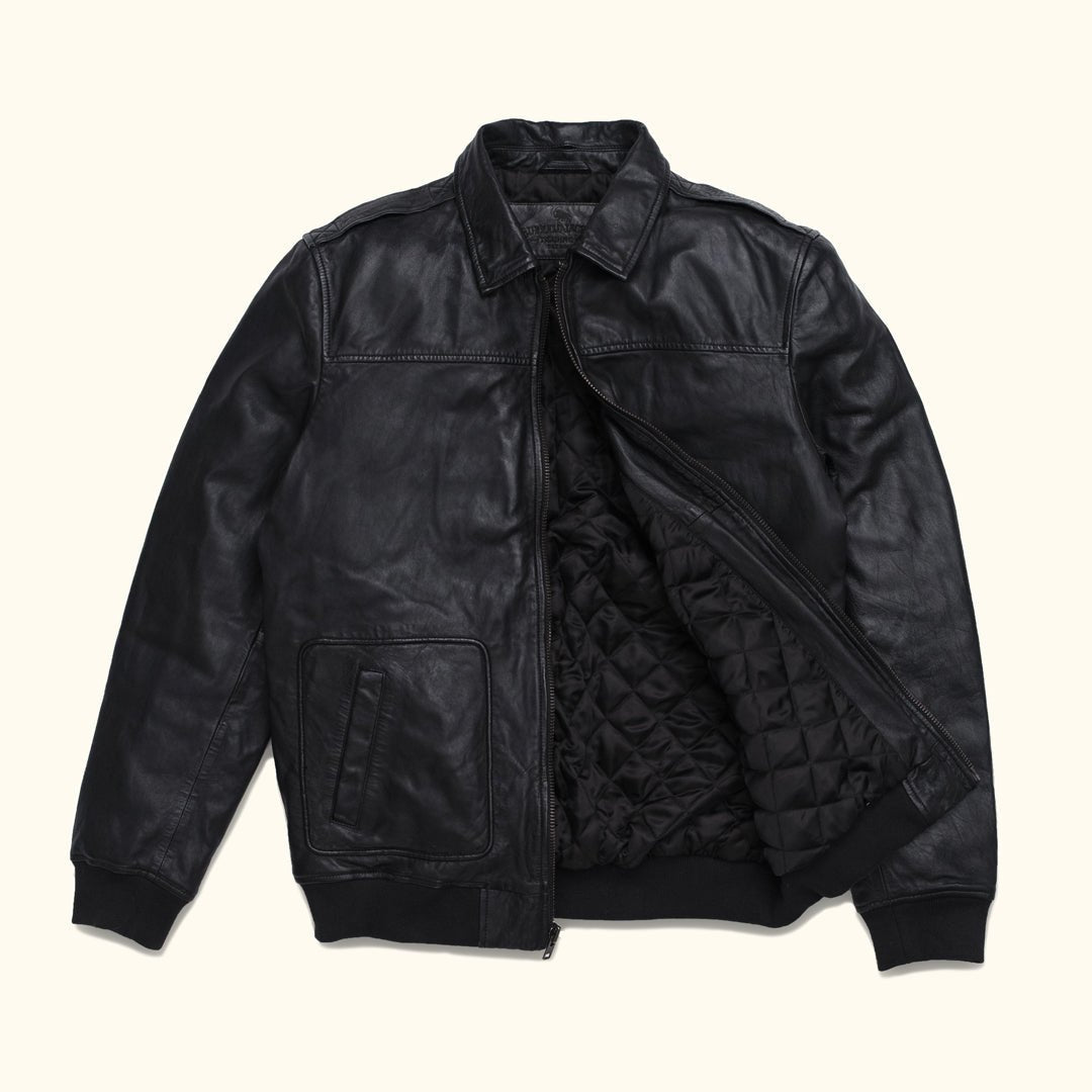 Maverick Leather Bomber Jacket - Vox Leather