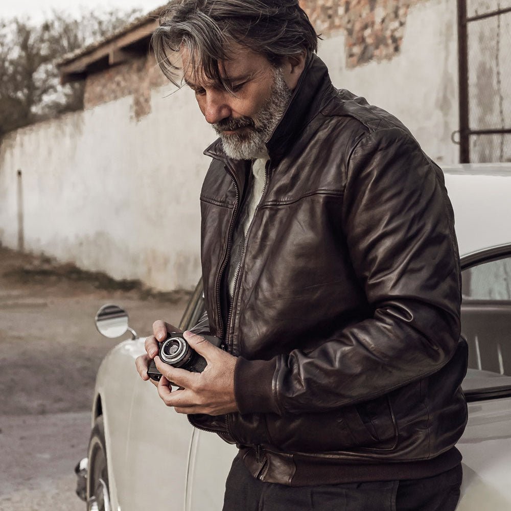 Maverick Leather Bomber Jacket - Vox Leather