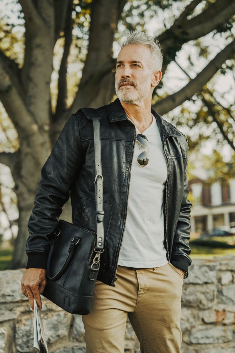 Maverick Leather Bomber Jacket - Vox Leather