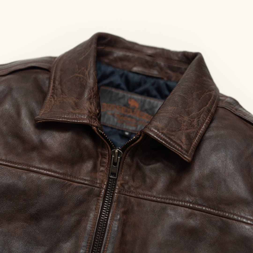 Maverick Leather Bomber Jacket - Vox Leather