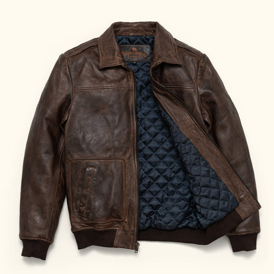 Maverick Leather Bomber Jacket - Vox Leather