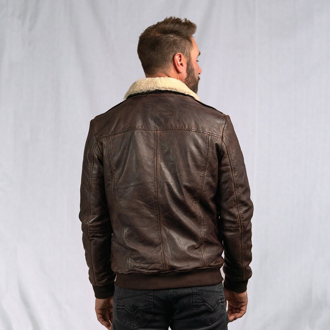 Maverick Leather Bomber Jacket - Vox Leather