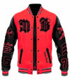 MB Red Black Varsity Jacket - Rare Leather Order Now !!