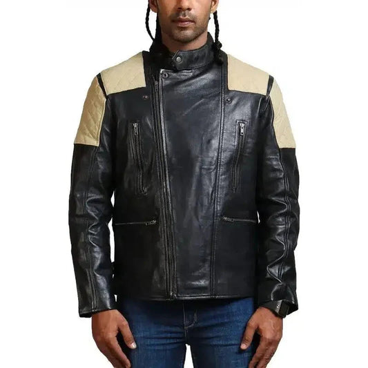 Men Black Brando Fashion Men Leather Jacket - Rare Leather