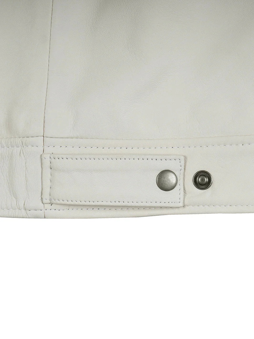 Men Off White Real Leather Harrington Jacket - Rare Leather