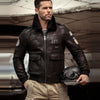 Men RAF B3 Sheepskin Suede Black Leather Shearling Bomber Jacket - Vox Leather