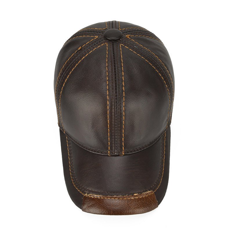Men Single Leather Thin Baseball Cap - Rare Leather Order Now !!