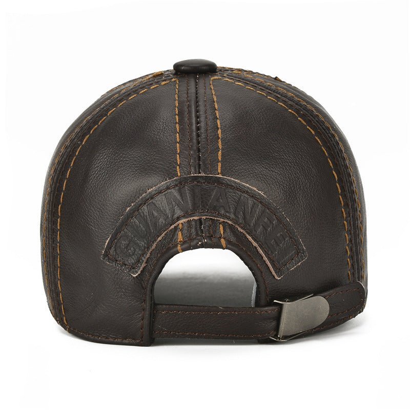 Men Single Leather Thin Baseball Cap - Vox Leather