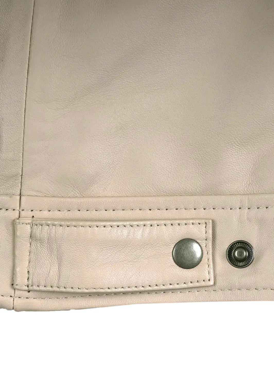 Men's Beige Real Leather Harrington Jacket - Rare Leather