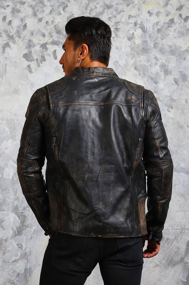 Men's Biker Vintage Leather Jacket - Vox Leather