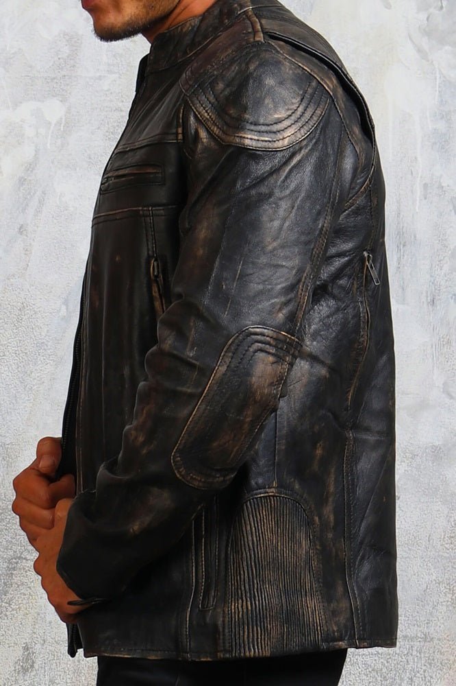 Men's Biker Vintage Leather Jacket - Vox Leather