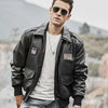 Men’s Black Bomber Leather Jacket – Air Force Pilot Style - Vox Leather