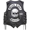 Men's Black Label Society Leather Vest - Rare Leather