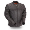 Mens Classic Leather Motorcycle Riding Jacket - Rare Leather