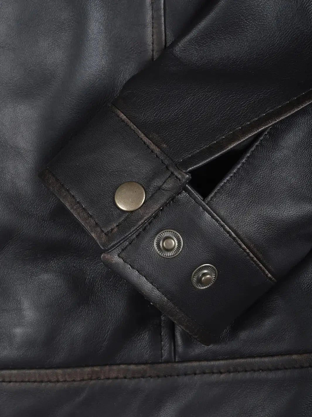 Mens Distressed Dark Brown Motorcycle Leather Jacket - Rare Leather