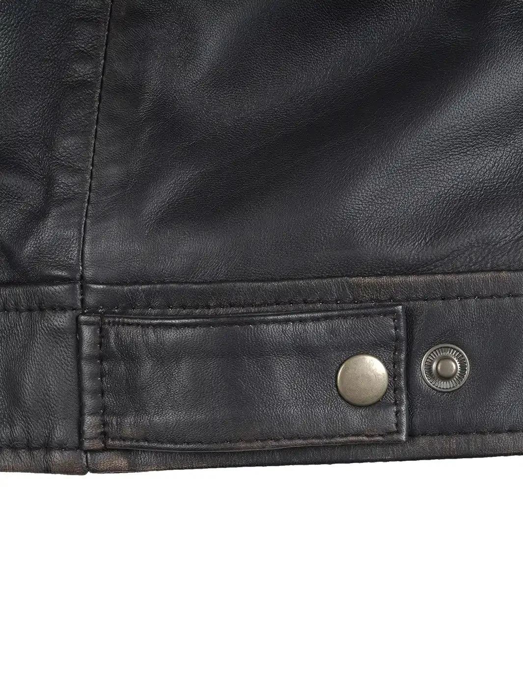 Mens Distressed Dark Brown Motorcycle Leather Jacket - Rare Leather